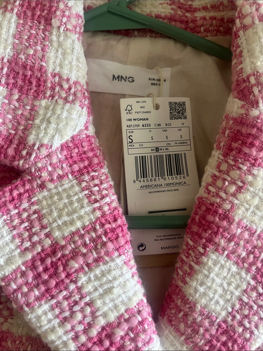 Mango Pink and White Tweed Set - Picture 8 of 15